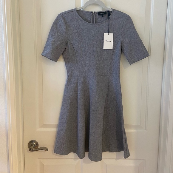 Theory Dresses & Skirts - Theory Albita Dress Size 2 Multi Gray Mini Fit & Flare NWT $235